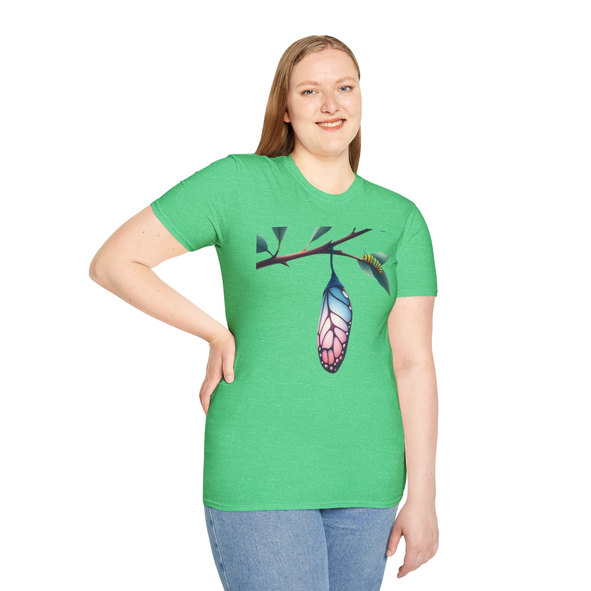 Trans Caterpillar to Butterfly Graphic T-Shirt