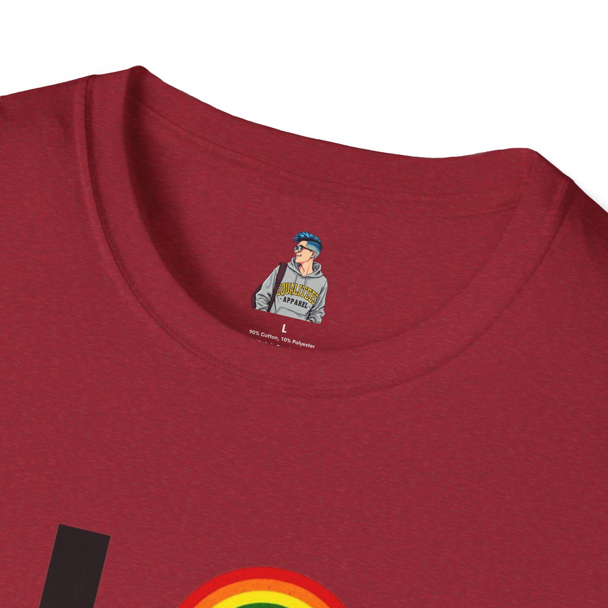 Vibrant LOVE Design for Pride Unisex Softstyle T-Shirt