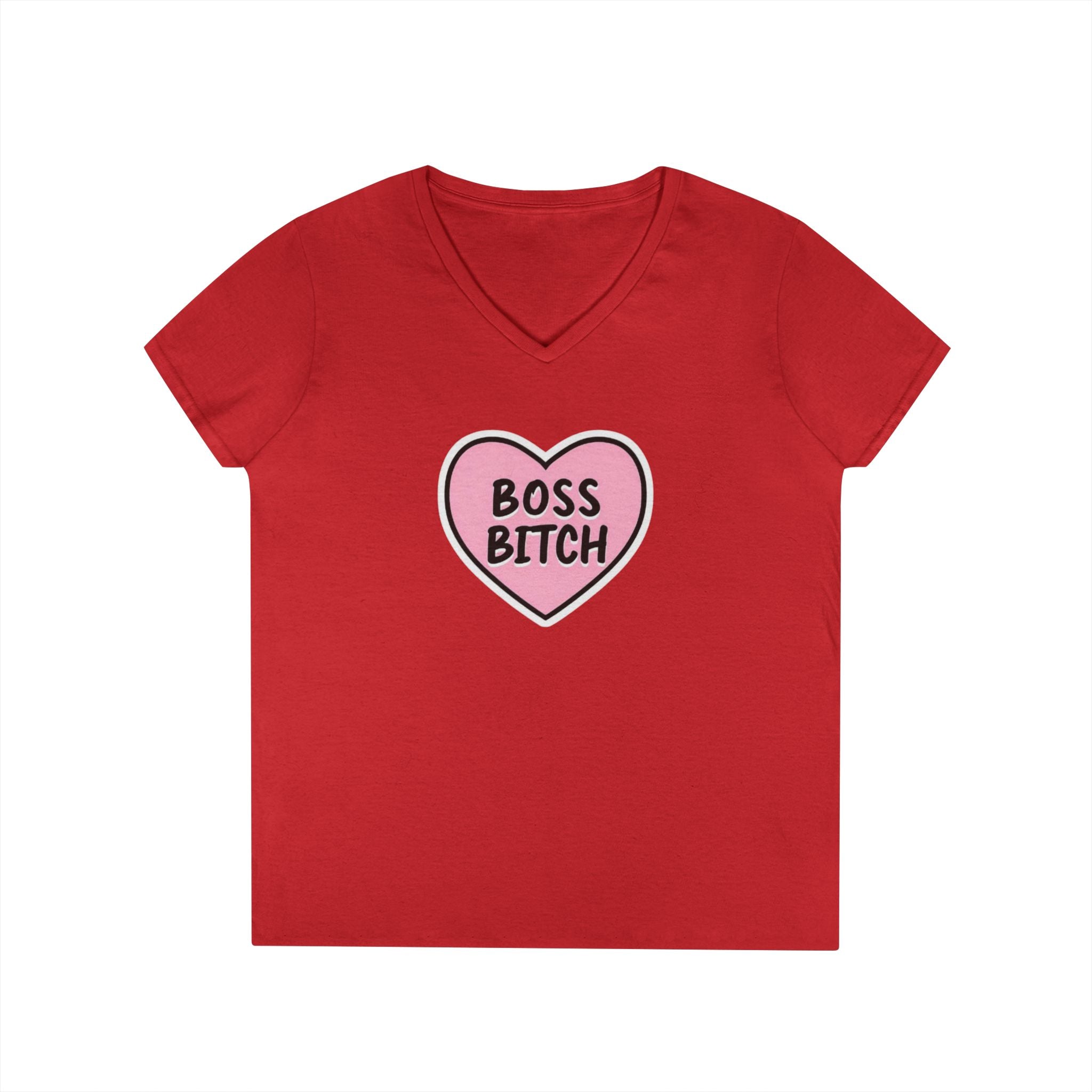 Boss Bitch Ladies' V-Neck T-Shirt | Empowering Casual Wear