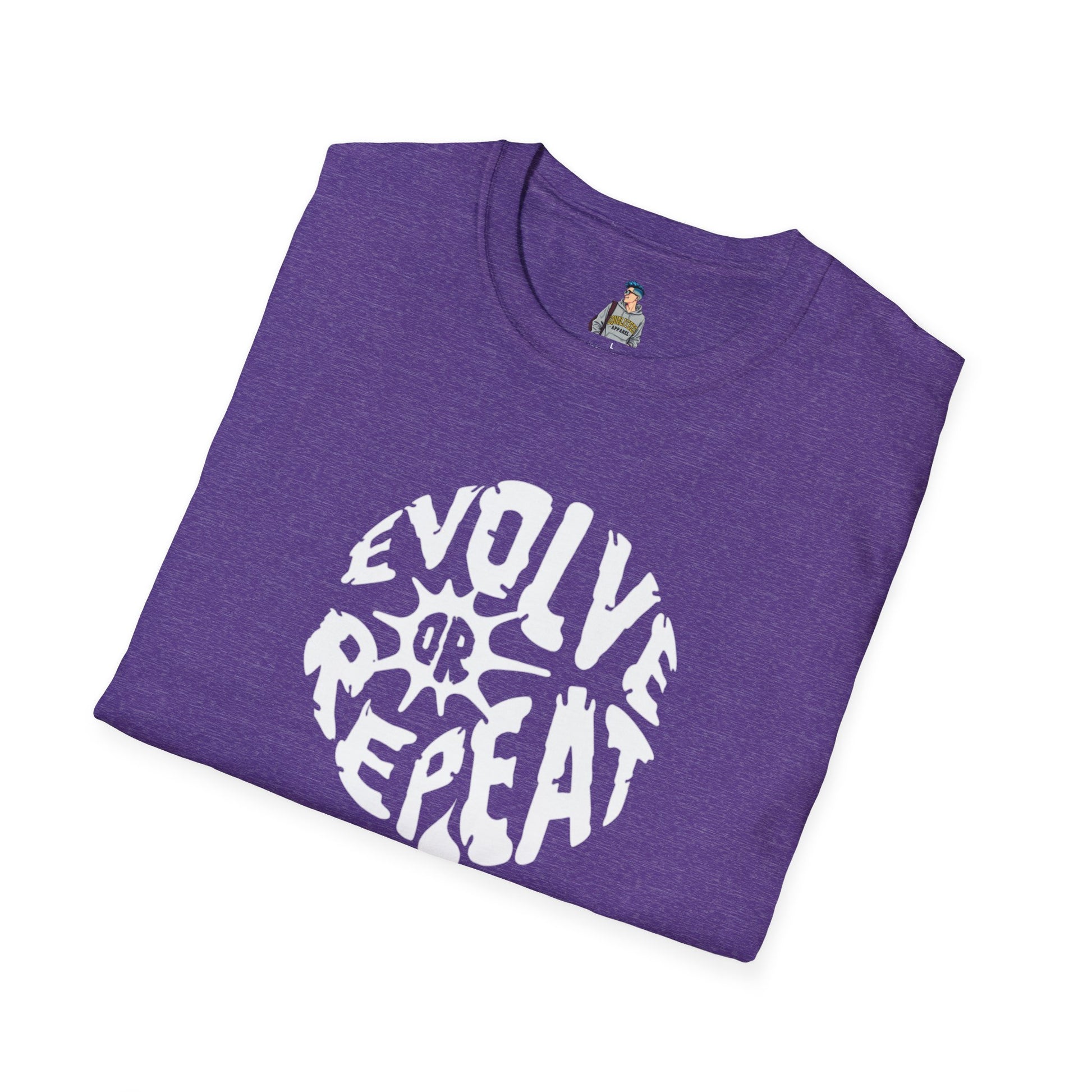 Evolve or Repeat Unisex Softstyle T-Shirt - Modern Inspirational Tee