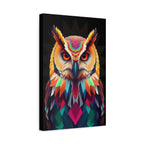 Colorful Owl Canvas Wall Art - 1.25" Stretched Matte