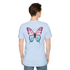 Trans Caterpillar to Butterfly Transformation T-Shirt, Unisex Graphic T-Shirt