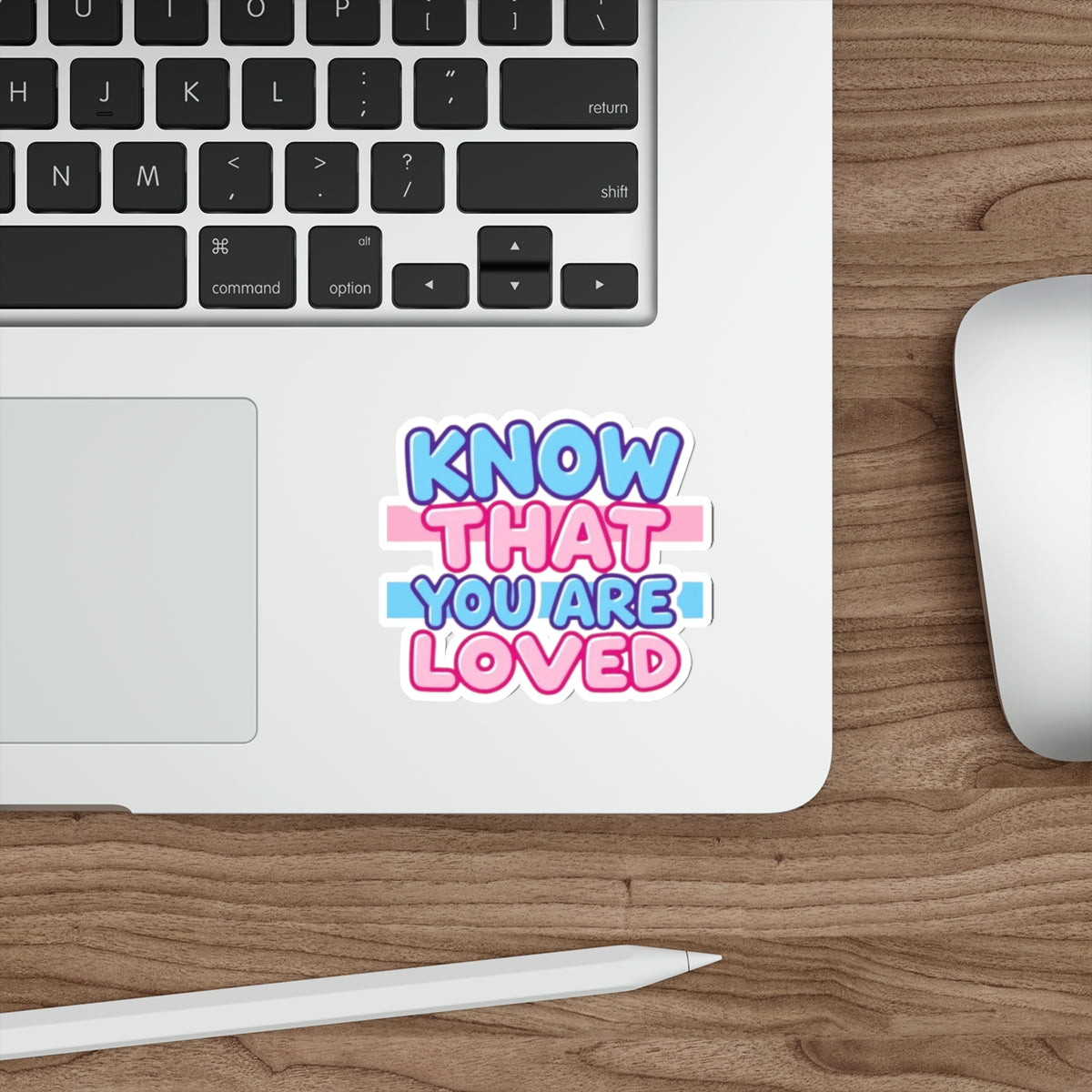 Die-Cut Stickers - Know That You Are Loved Trans Colors Background