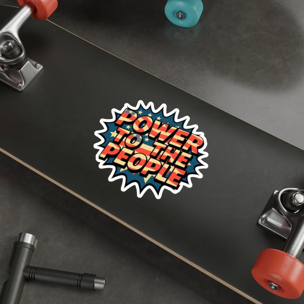 Die-Cut Stickers -  Power to the People Comic Splash Protest Sticker