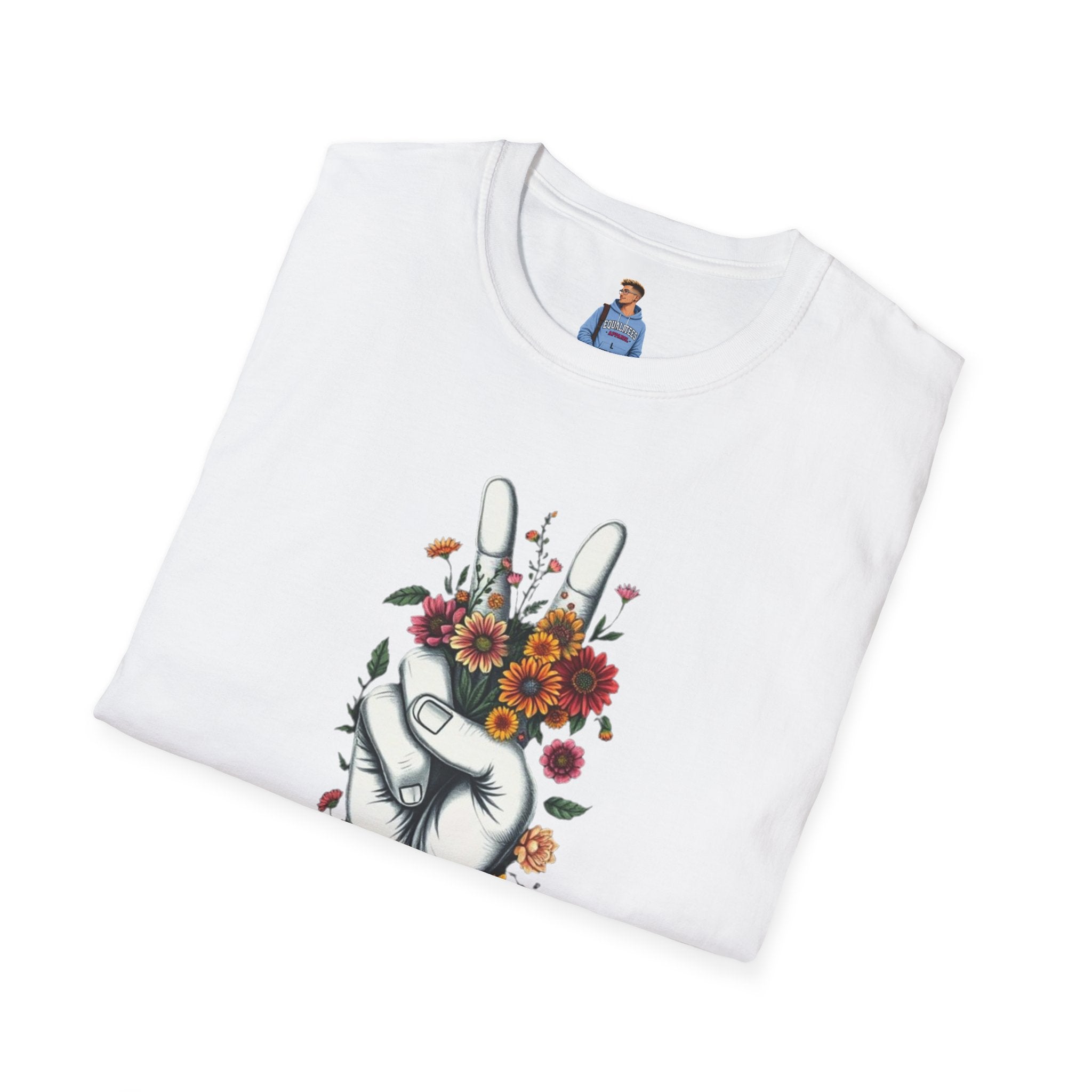 Grow Peace Unisex Softstyle T-Shirt - Boho Inspiration, Perfect for Festivals and Everyday Wear
