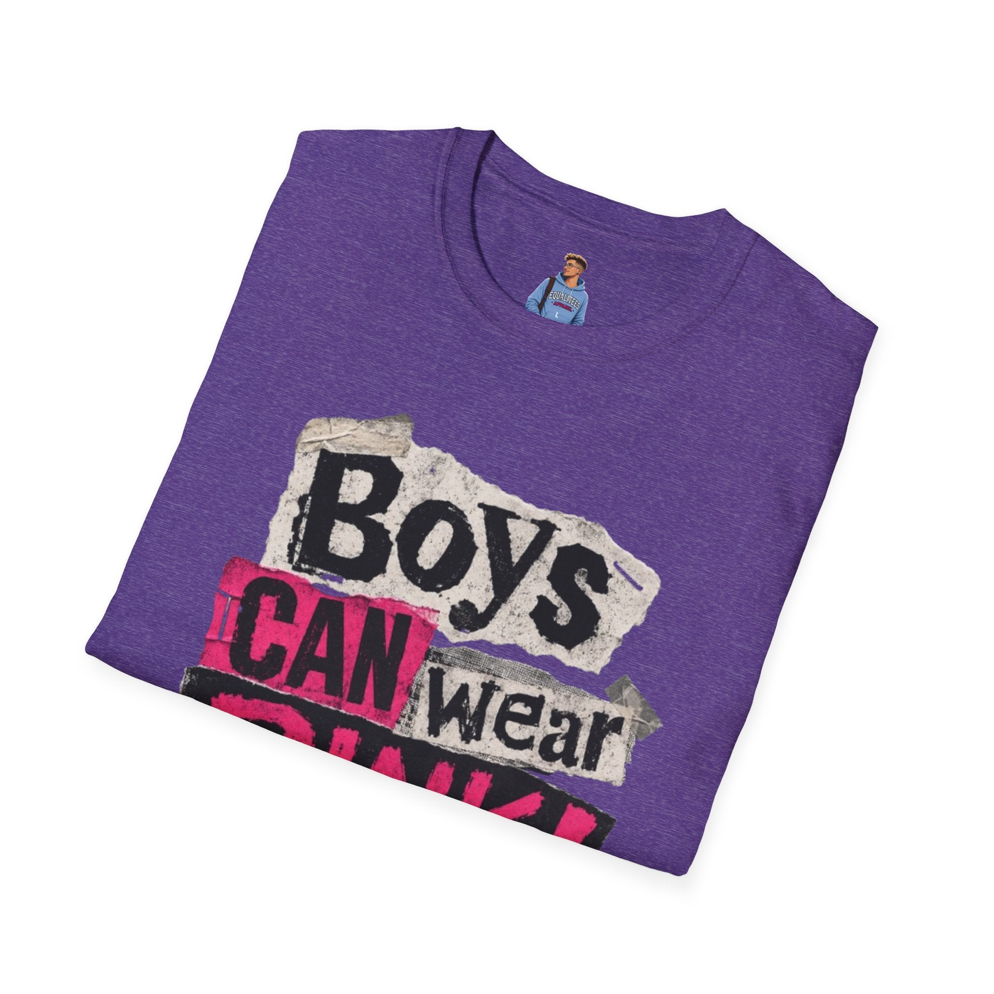 Boys Can Wear Pink T-Shirt — Bold Retro Feminist Graphic Tee