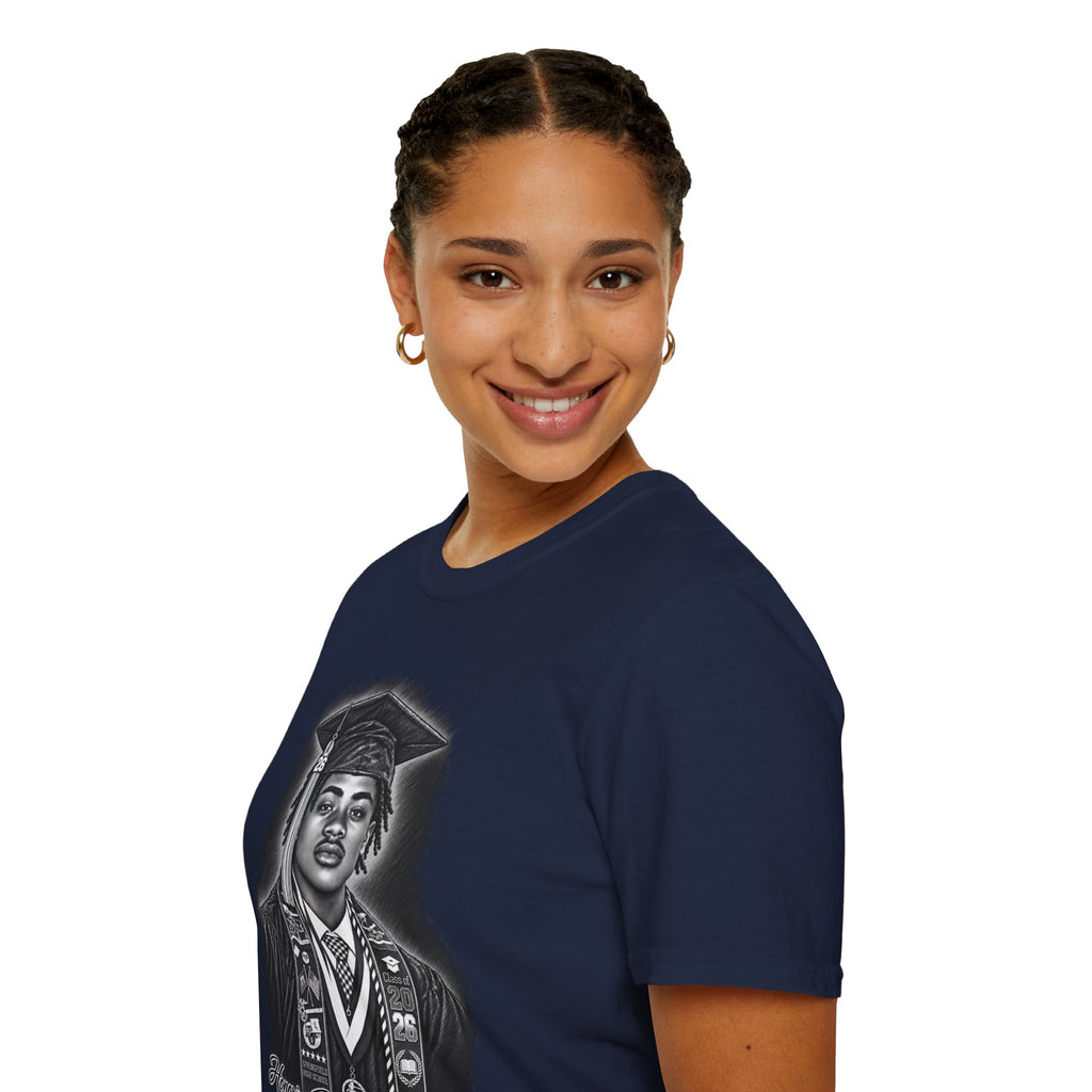 Graduation Portrait Front - In Memory of Pierre Damas Bel T-Shirt