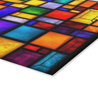 Vibrant Stained Glass Cutting Board - Colorful Kitchen Decor