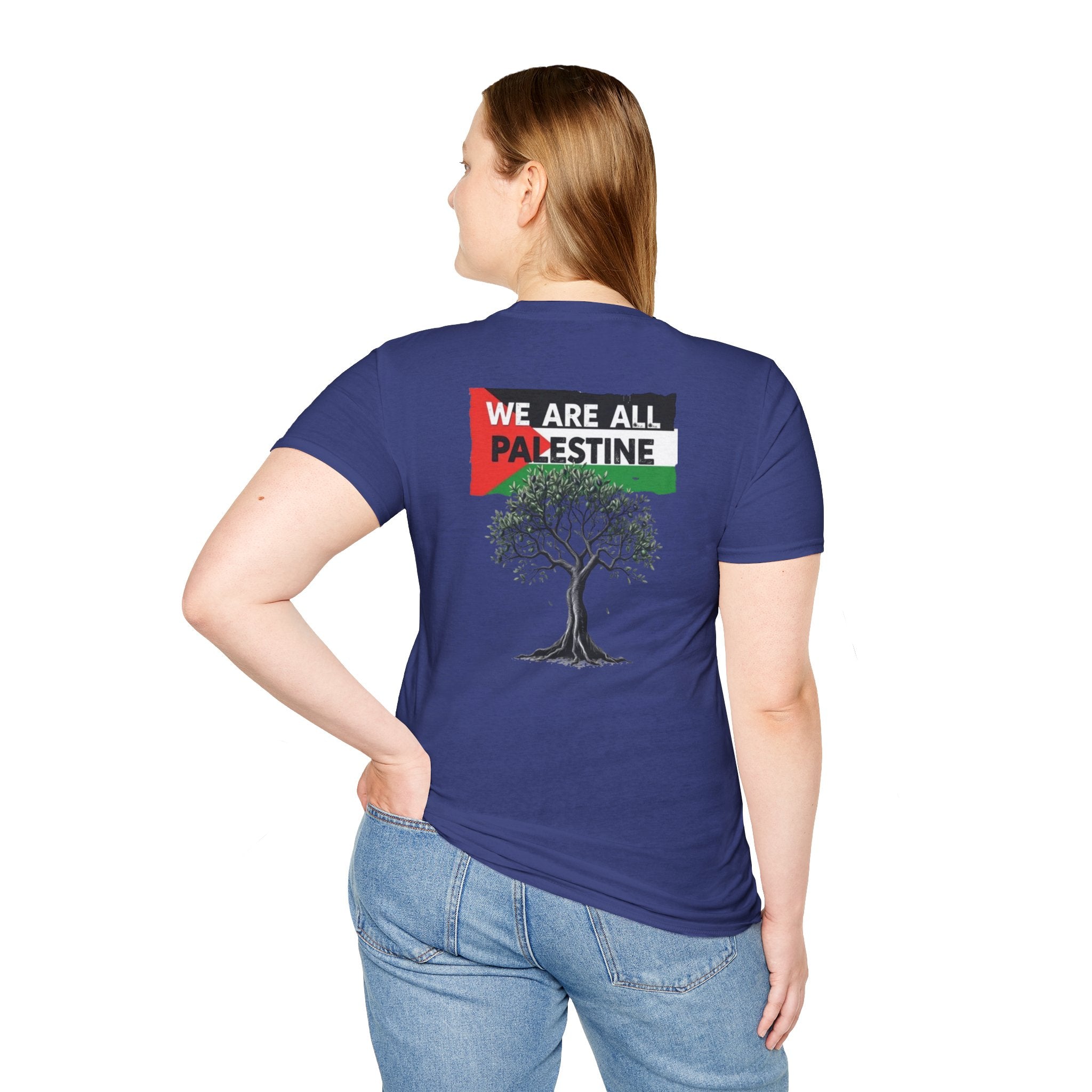 Unisex Softstyle T-Shirt: Stand with Gaza & We Are All Palestine Graphic Tee