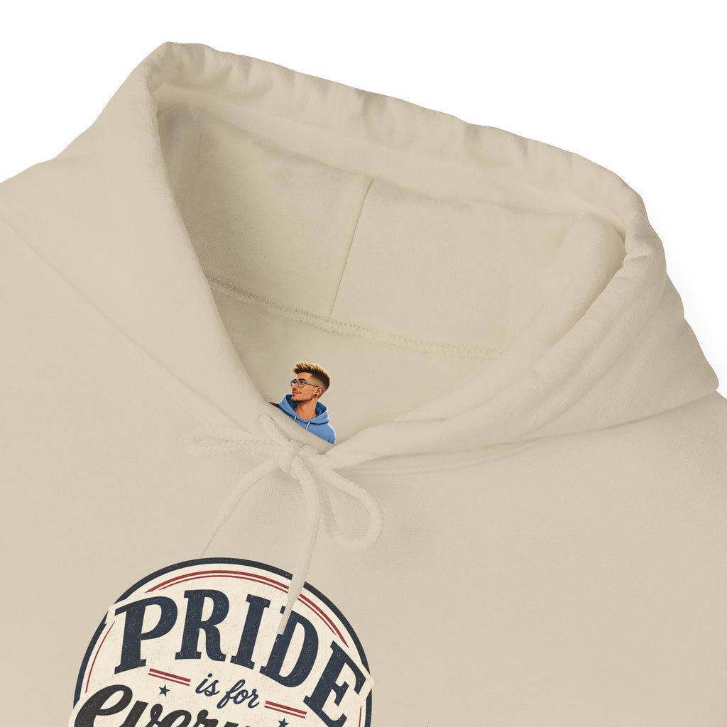 Pride Is For Everyone Pullover Hoodie — Vintage Graphic Inclusivity Sweatshirt