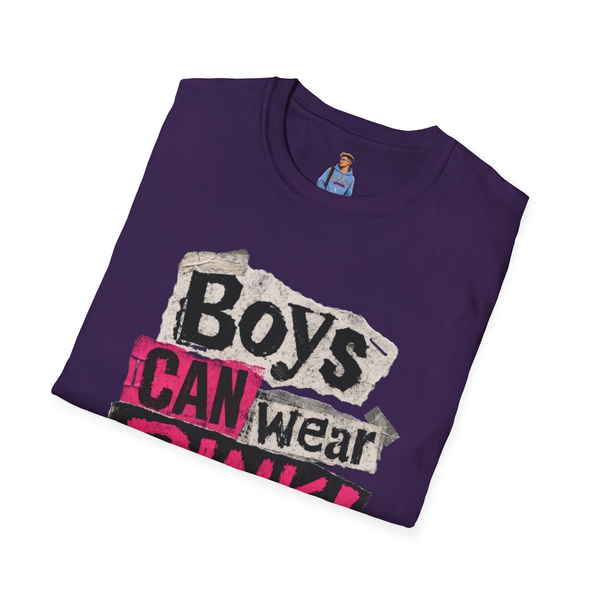 Boys Can Wear Pink T-Shirt — Bold Retro Feminist Graphic Tee