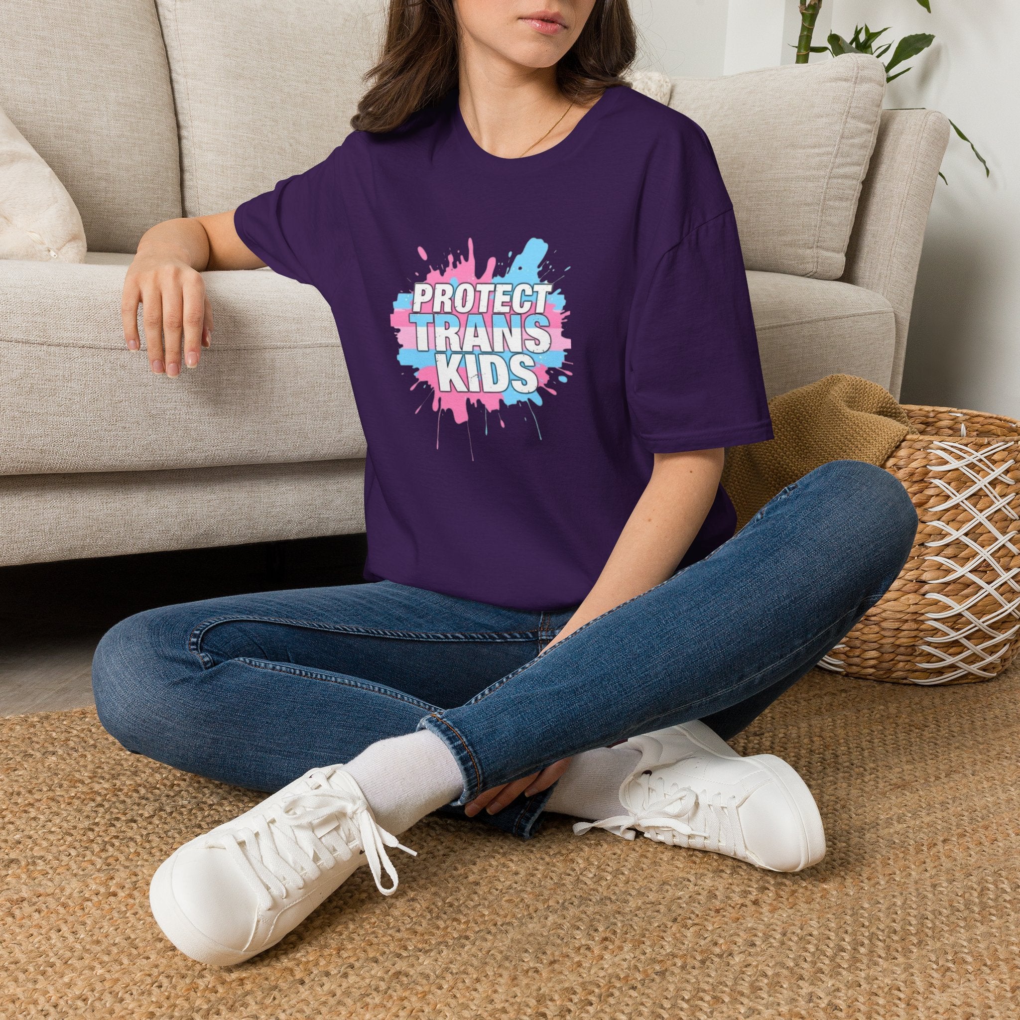 Protect Trans Kids Unisex Softstyle T-Shirt - Supportive LGBTQ+ Apparel