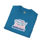 Defend Democracy Unisex Softstyle T-Shirt - Perfect for Activism and Everyday Wear