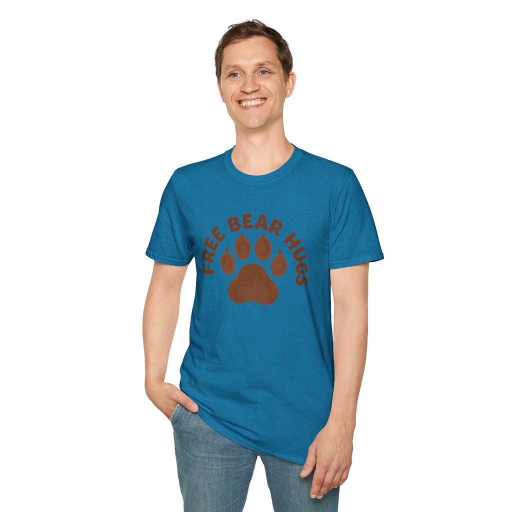 Free Bear Hugs T-Shirt — Cute Paw Print Wildlife Tee