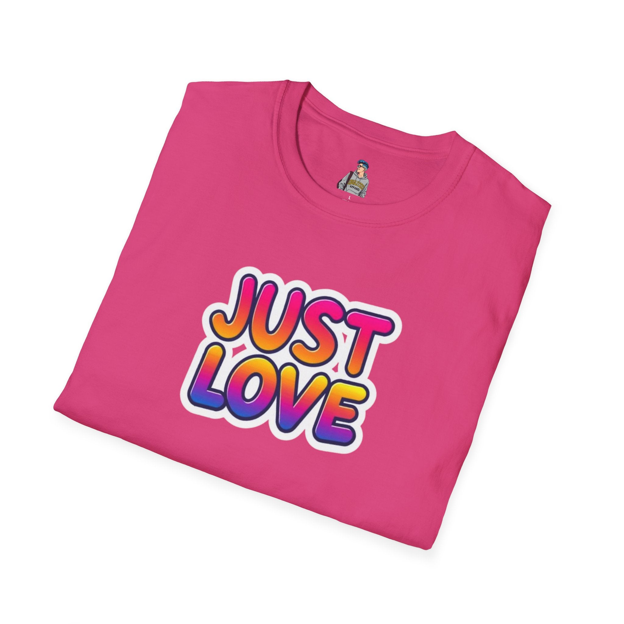 Just Love Unisex Softstyle T-Shirt | Perfect for Pride, Anniversaries, and Everyday Wear