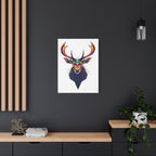 Colorful Elk Art Print - Modern Geometric Canvas Wall Decor