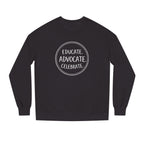 Educate, Advocate, Celebrate Incognito Pride Unisex Crew Neck Sweatshirt - EqualiTees.Me