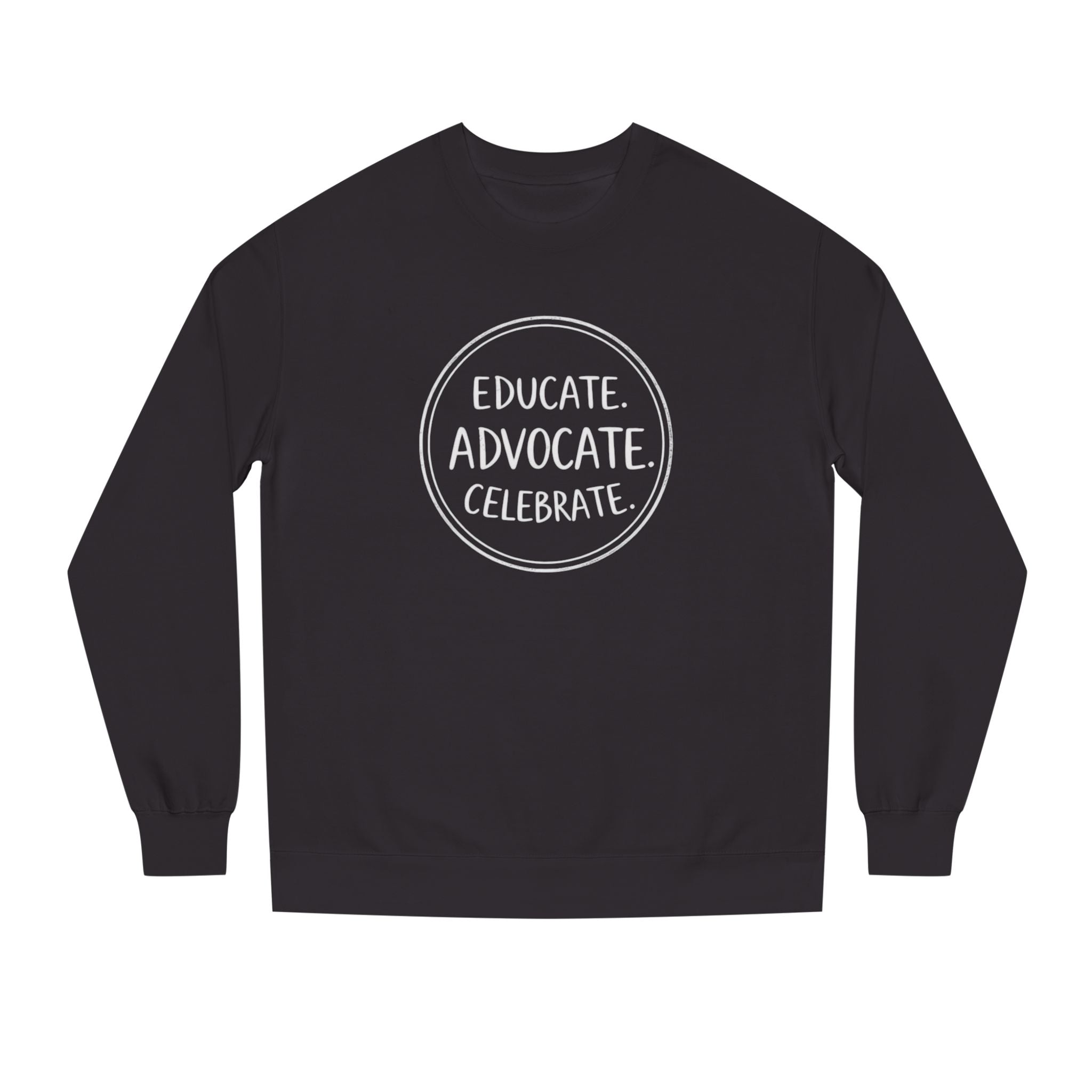 Educate, Advocate, Celebrate Incognito Pride Unisex Crew Neck Sweatshirt
