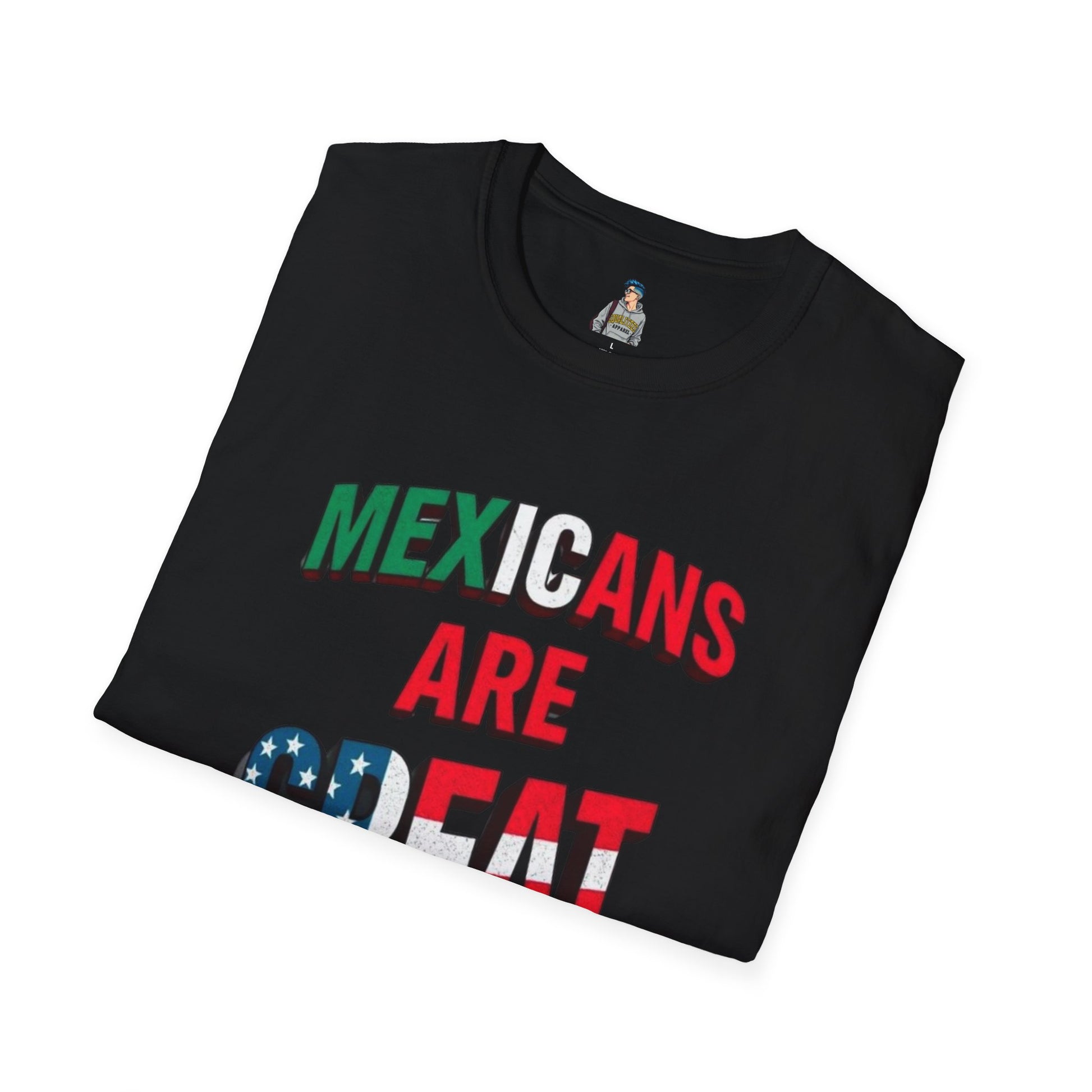 Unisex Softstyle T-Shirt - Mexicans Are Great Americans | Bilingual Pride Tee