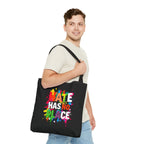Hate Has No Place Paint Splatter Tote Bag
