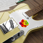 Die-Cut Stickers - Rose - Rainbow Stained Glass Design