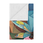 Flower & Dragonfly Microfiber Blanket