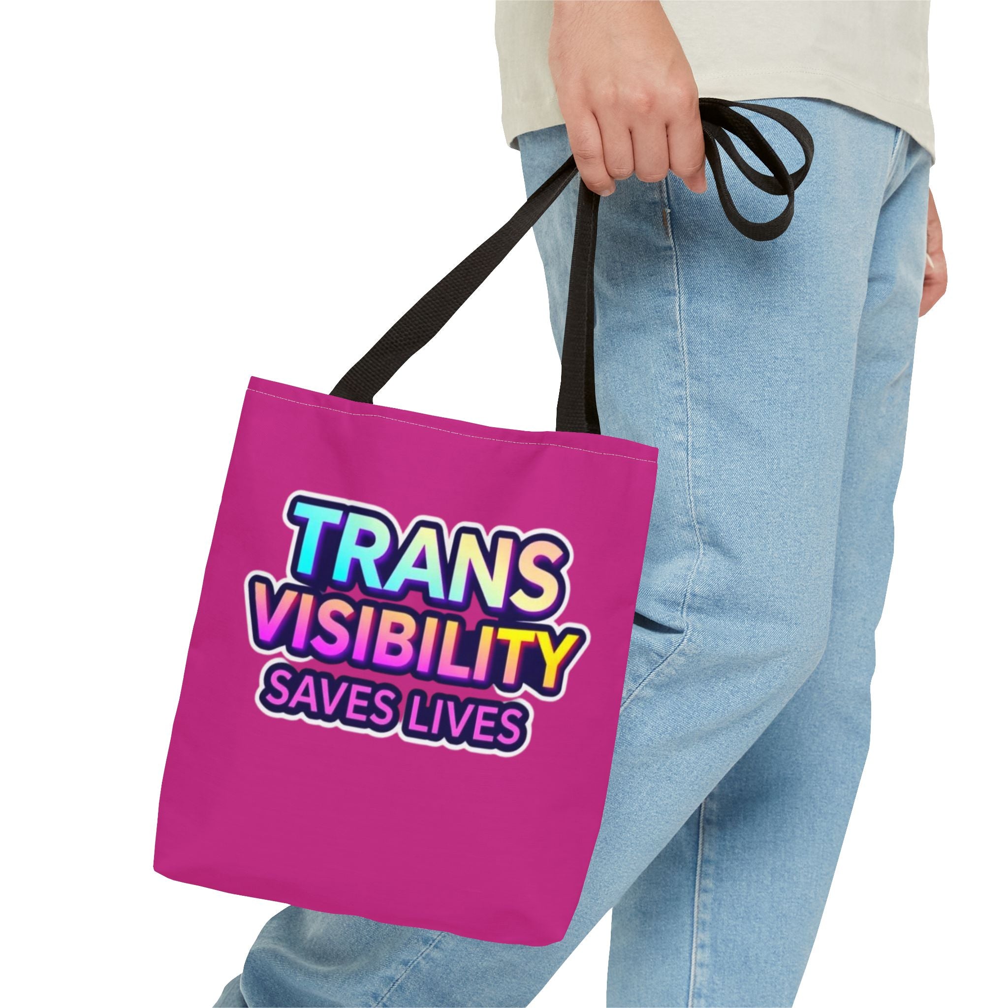 Trans Visibility Saves Lives Tote Bag