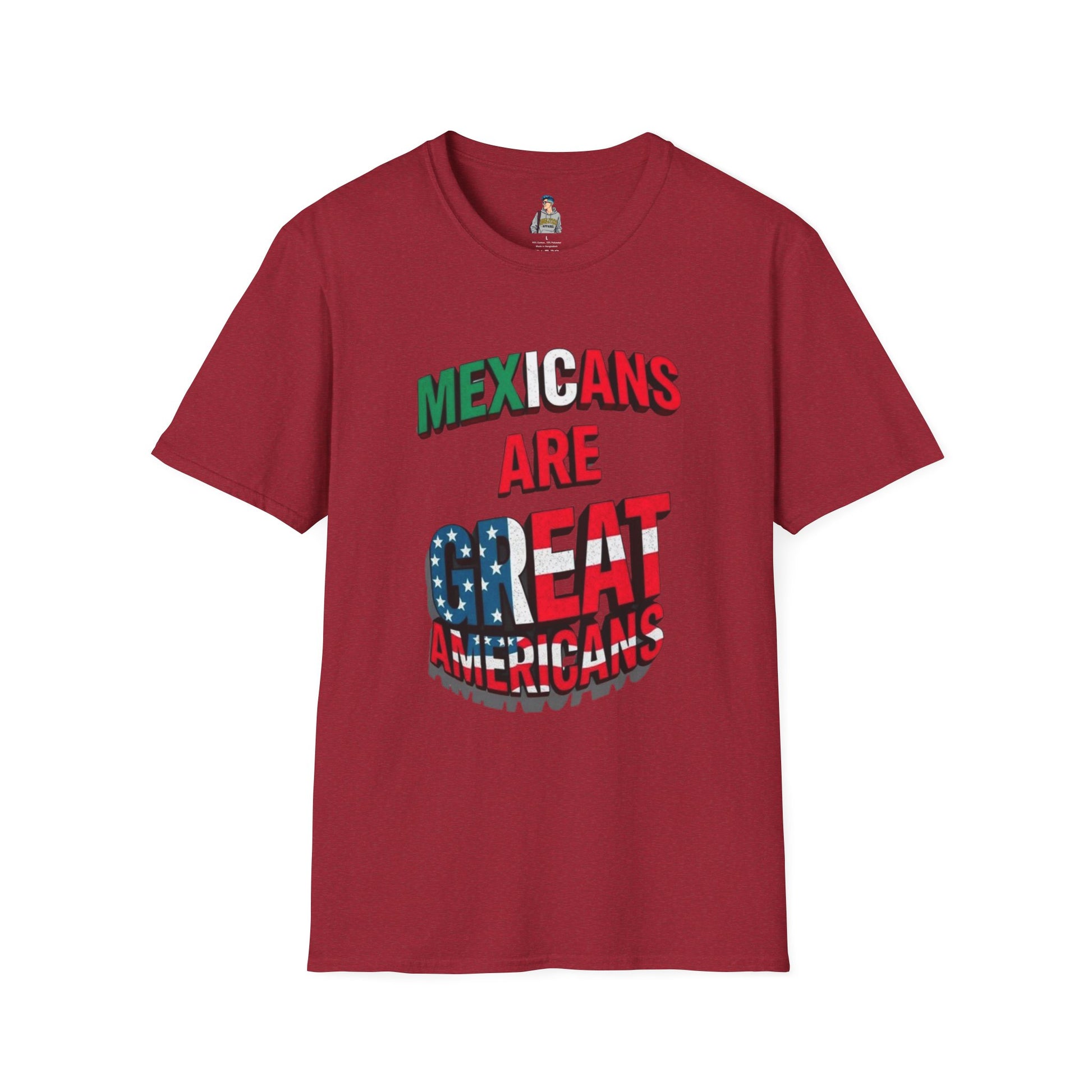 Unisex Softstyle T-Shirt - Mexicans Are Great Americans | Bilingual Pride Tee