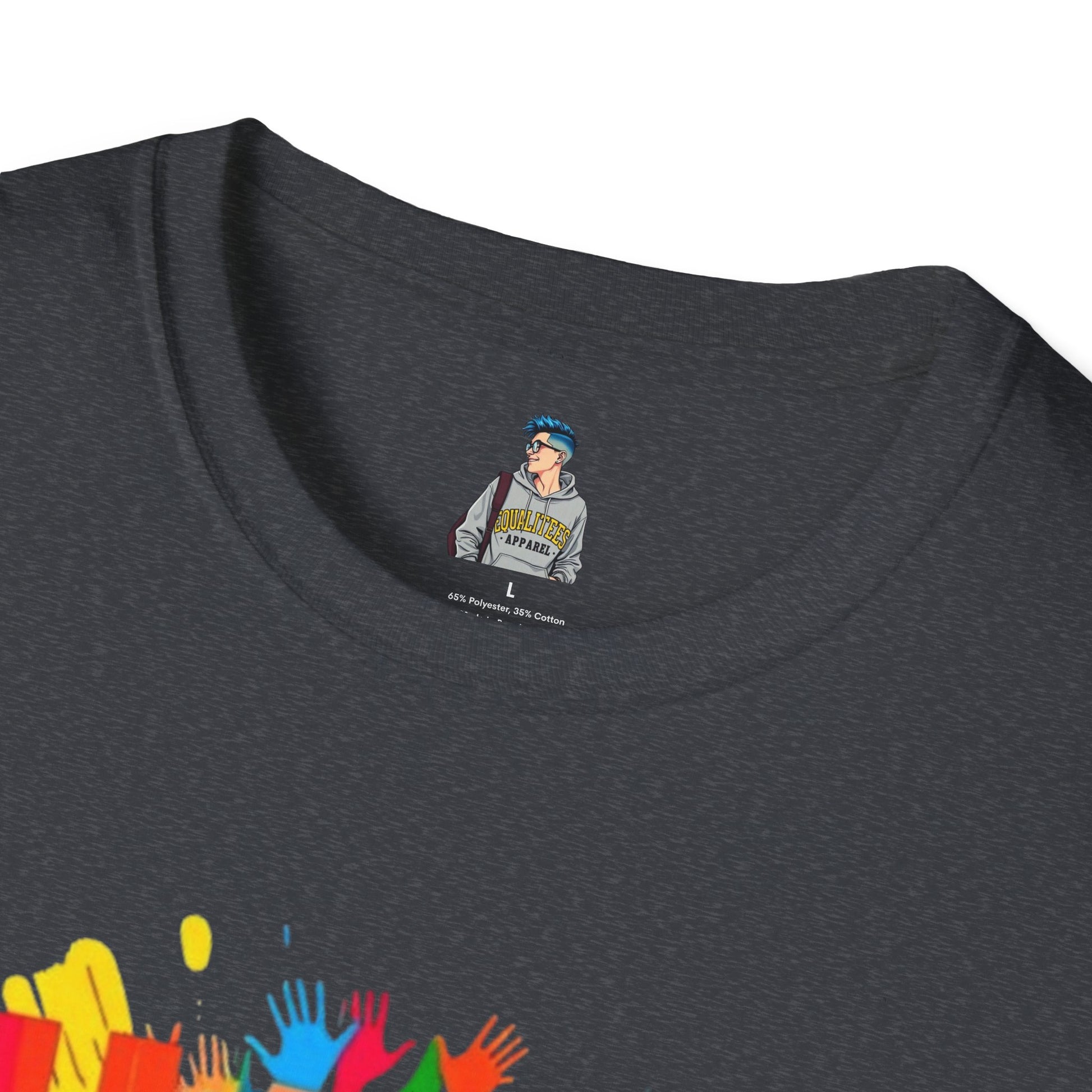 Unisex Softstyle T-Shirt - Hate Has No Place Colorful Graphic Tee