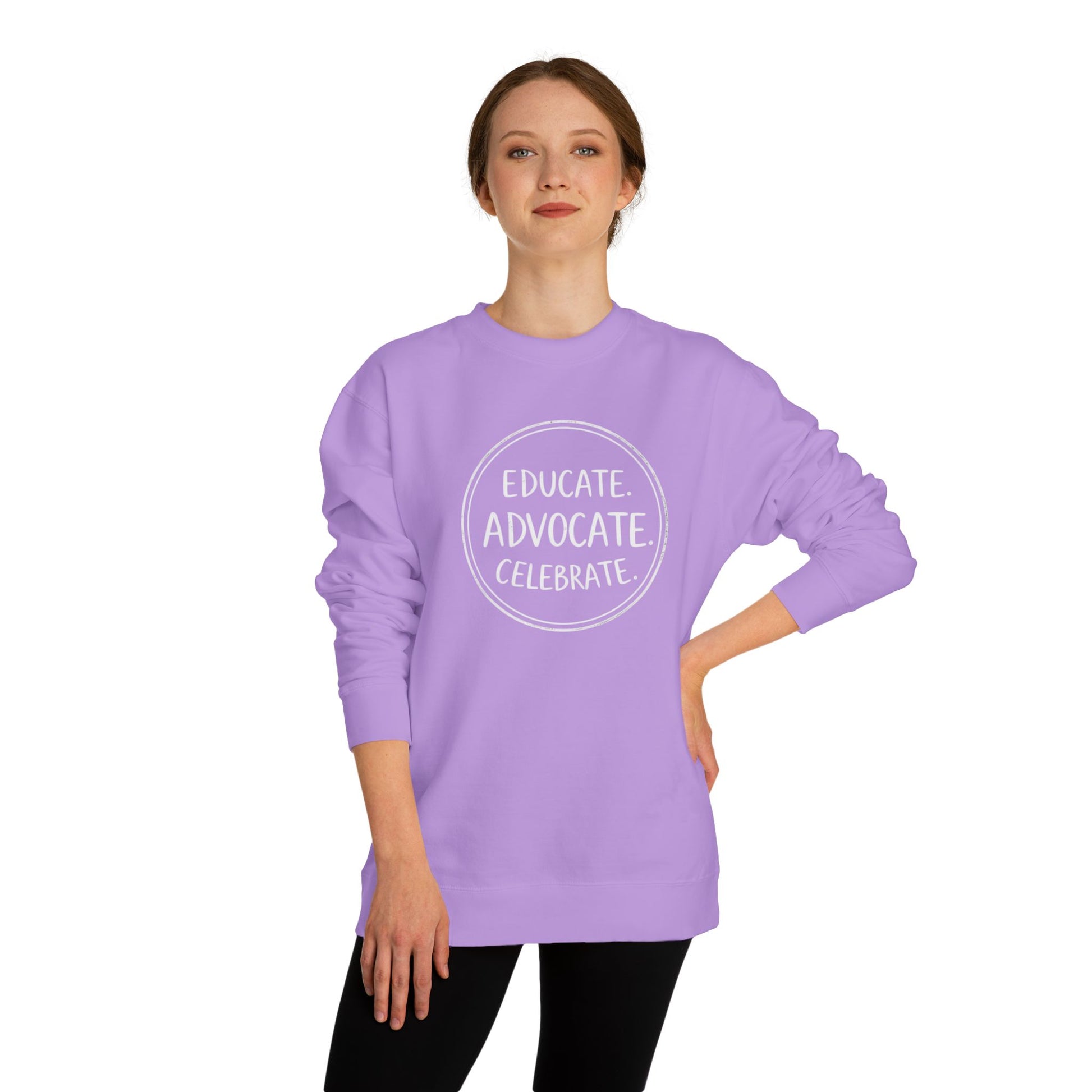 Educate, Advocate, Celebrate Incognito Pride Unisex Crew Neck Sweatshirt