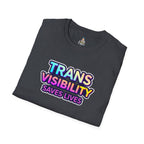 Unisex Softstyle T-Shirt - Trans Visibility Saves Lives Statement Tee
