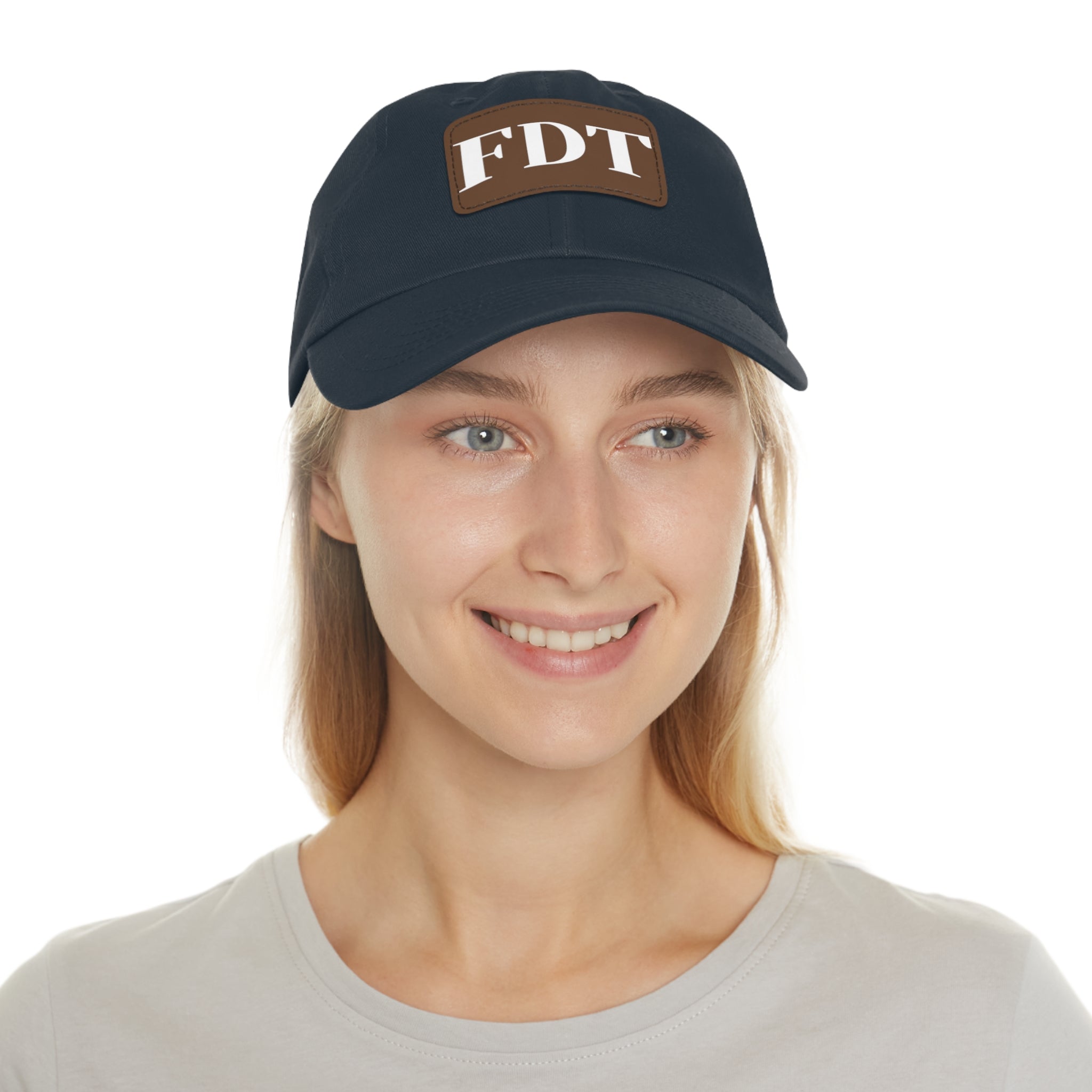 Stylish Dad Hat with FDT Leather Patch - Casual Sun Protection for Dads