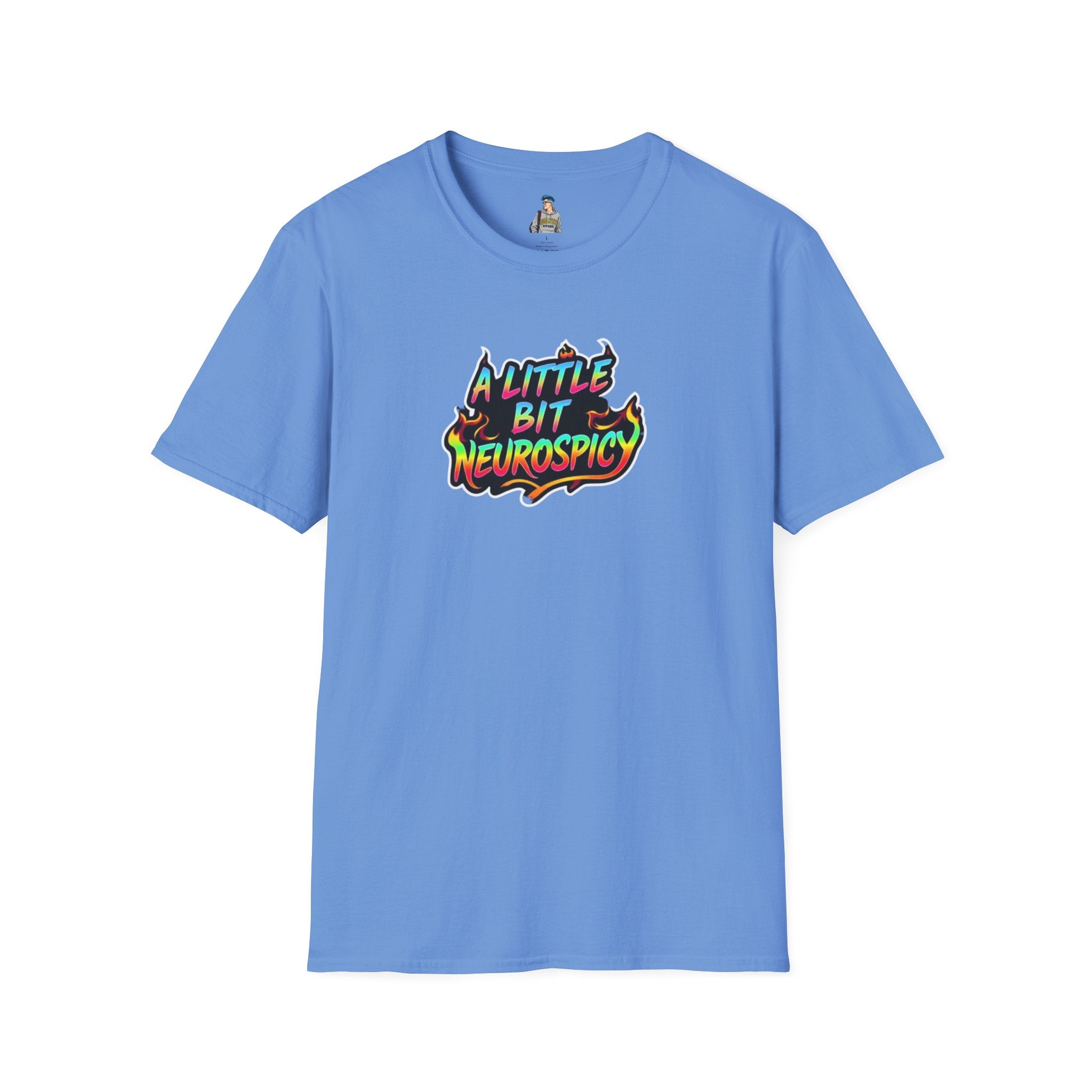 A Little Bit Neurospicy Unisex Softstyle T-Shirt - Fun & Quirky Graphic Tee for Neurodivergent Awareness