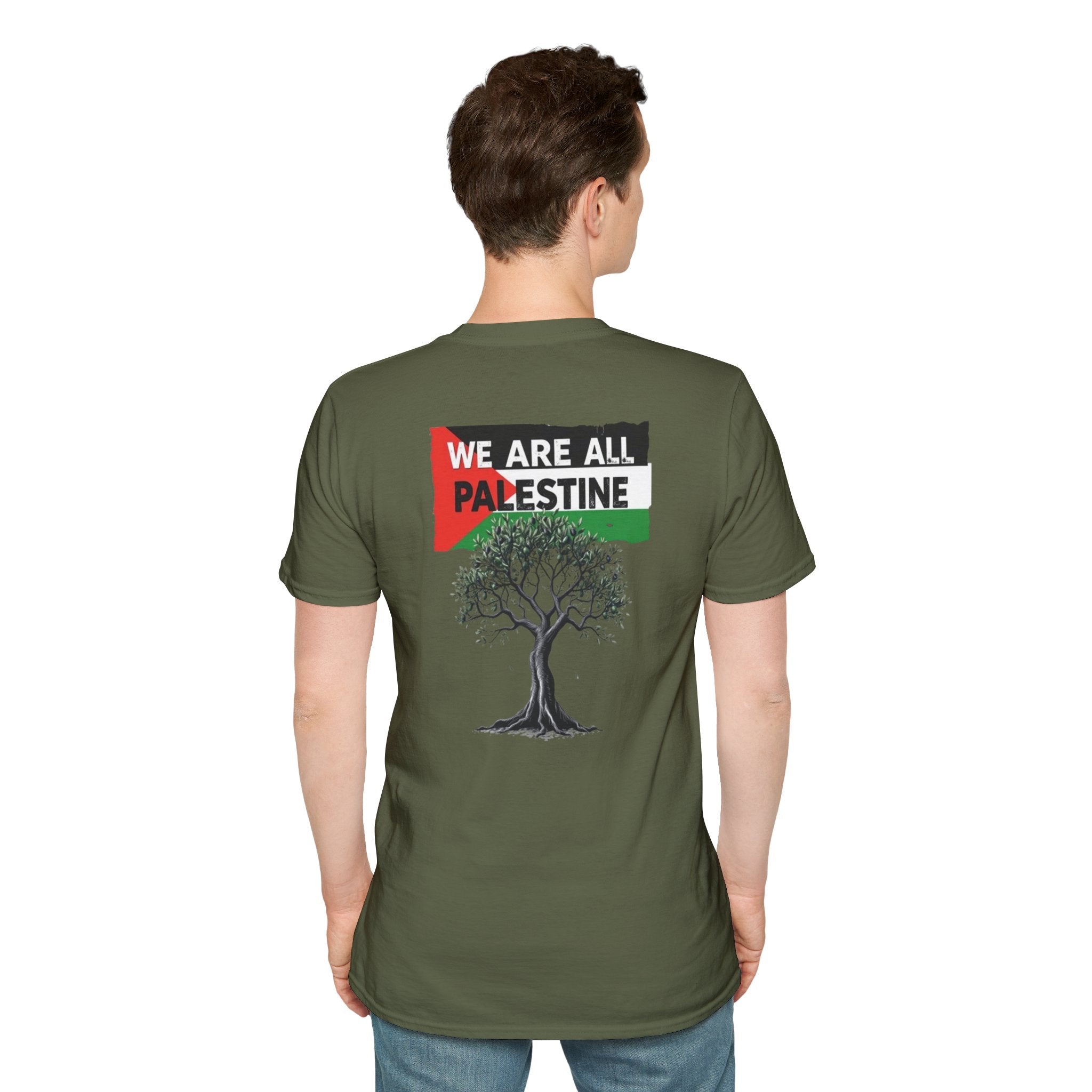 Unisex Softstyle T-Shirt: Stand with Gaza & We Are All Palestine Graphic Tee