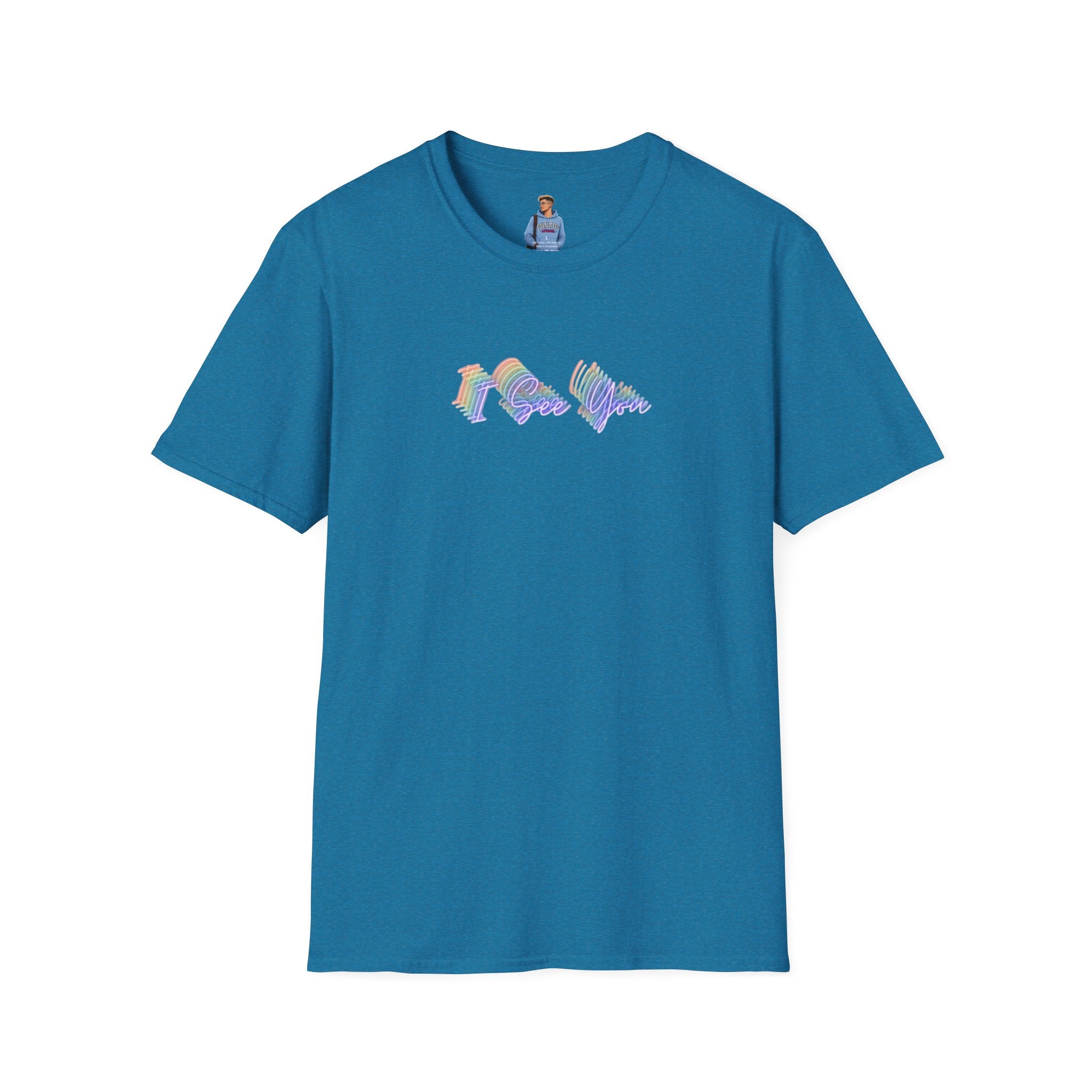 I See You Unisex Softstyle T-Shirt - Colorful Wave Design for LGBTQ+ Visibility