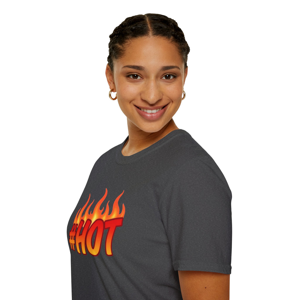 #HOT T-Shirt – Trendy Hashtag Fire Design
