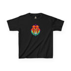 Colorful Fractal Lion Kids Heavy Cotton Tee