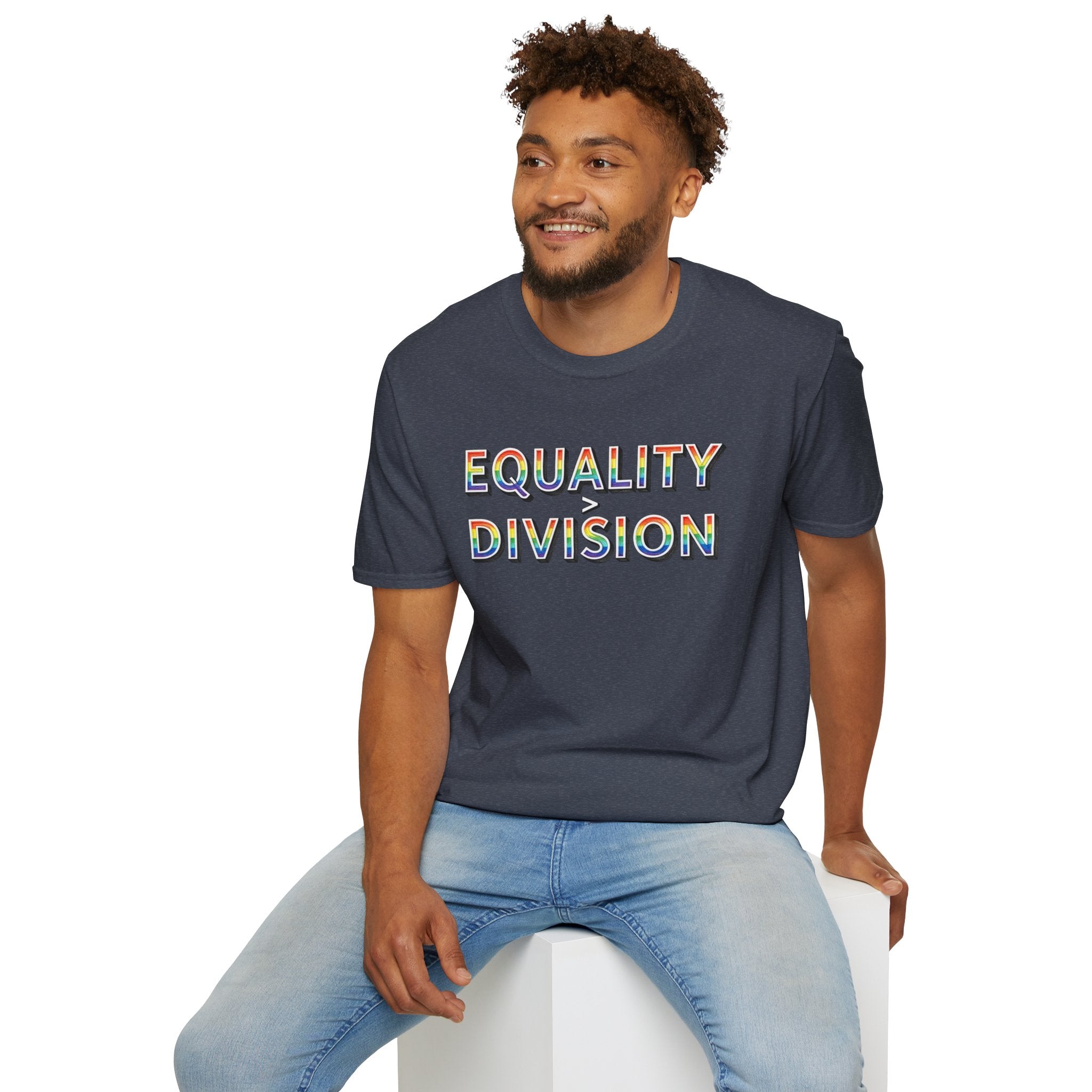 Equality is Greater Than Division T-Shirt — Rainbow Pride Graphic Tee