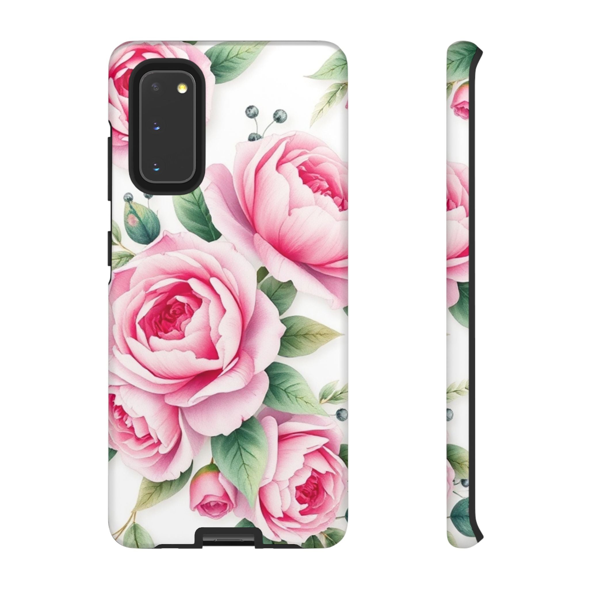 Android OR iPhone Compatible Cases - Pink Flower Design - Unique Tough Cases