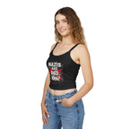 Women's Spaghetti Strap Tank Top - "Nazis Are Bad, MMK?" Graphic Tee for Social Justice Advocates