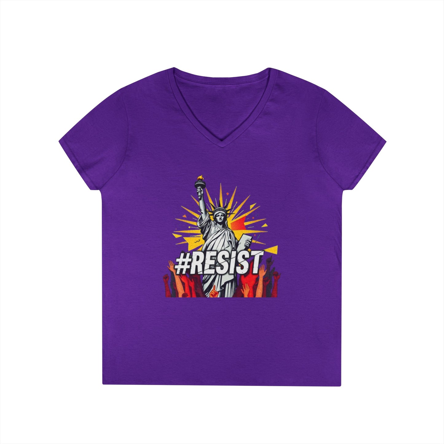#RESIST Ladies' V-Neck T-Shirt - Empowering Activism Apparel