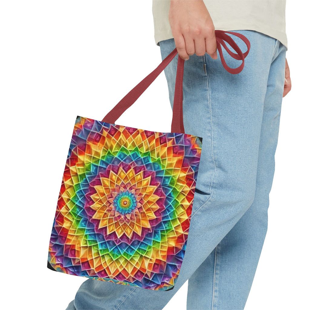 Rainbow Mandala Tote Bag