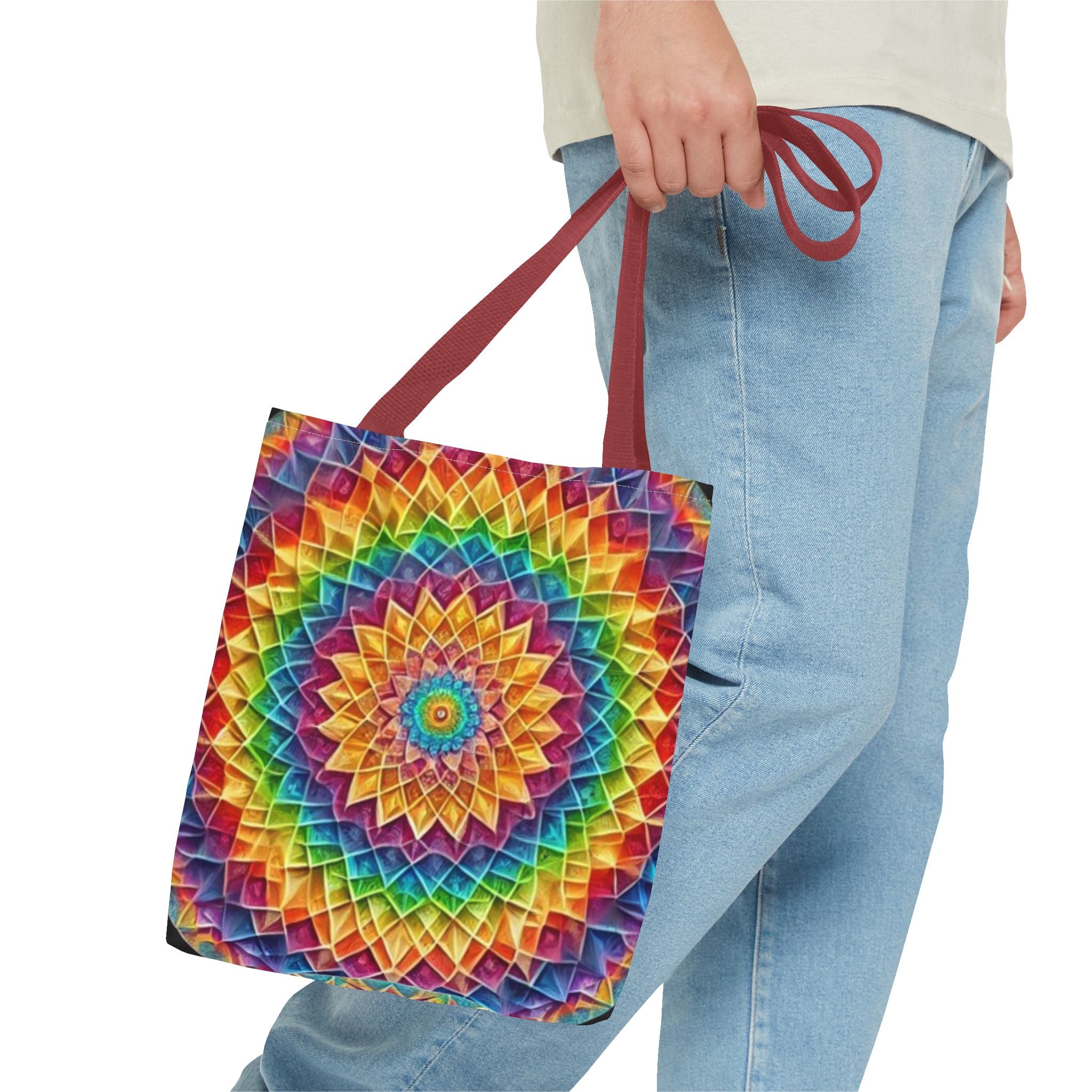 Rainbow Mandala Tote Bag
