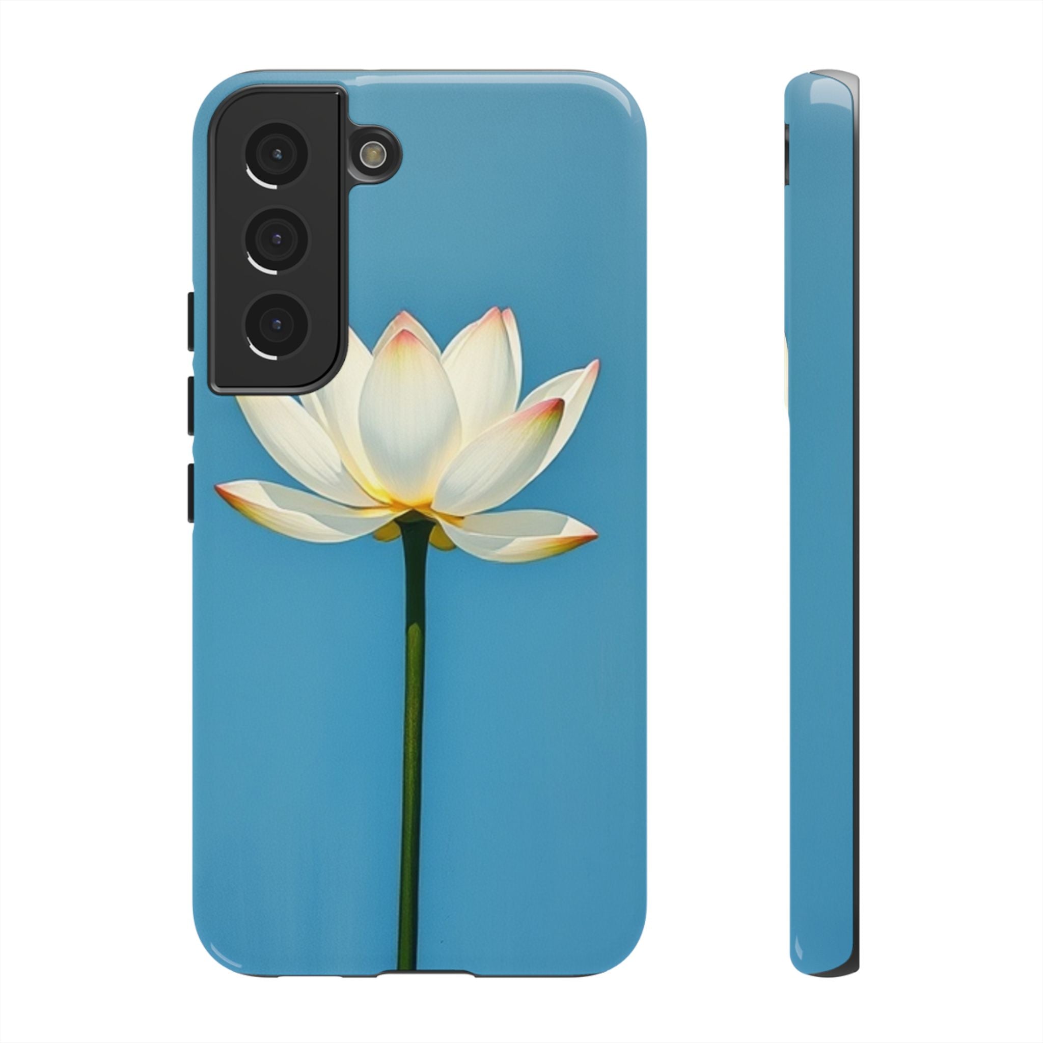 Open White Peace Lily Design Tough Case For Android & iPhone
