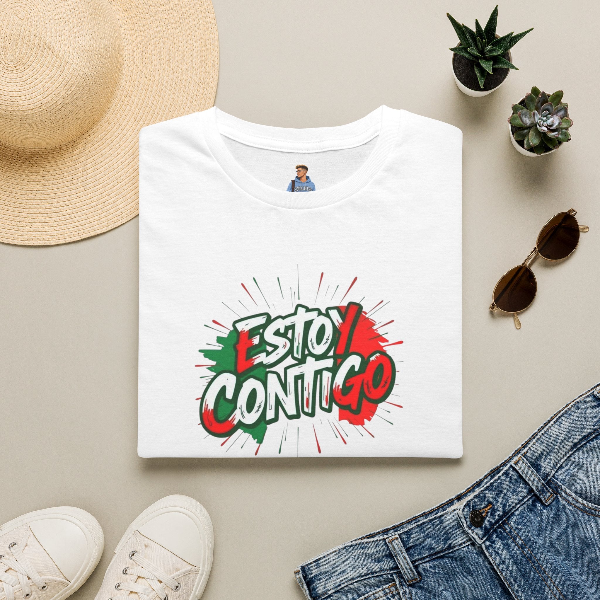 Immigrants Make America Great T-Shirt Estoy Contigo (I Am With You) Unisex Softstyle T-Shirt Classic Protest Tee