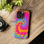 Vibrant Tie-Dye Swirl Protective Tough Case for iPhone
