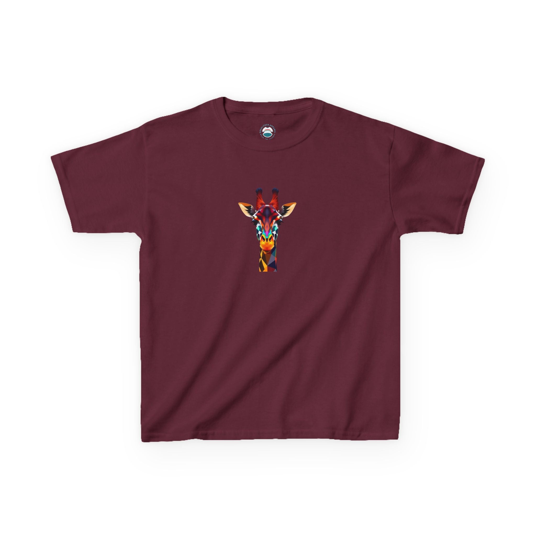 Colorful Fractal Giraffe Kids Heavy Cotton™ Tee