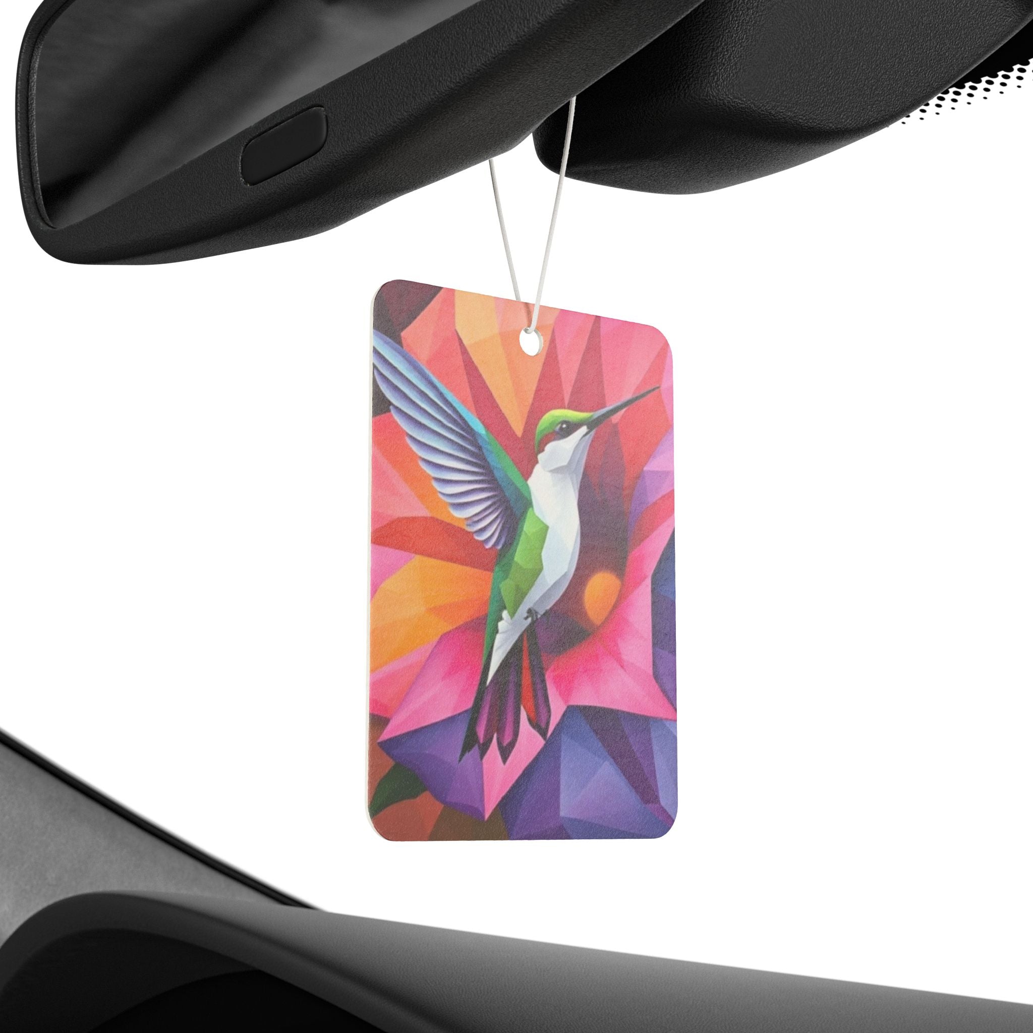 Fractal Hummingbird Design - Car Air Freshener - Eclectic and Aromatic