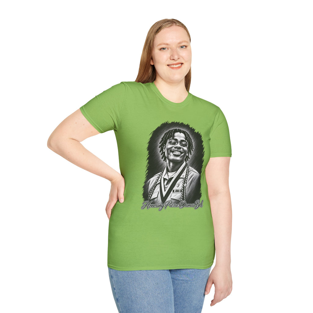 Smiling Portrait Front - In Memory of Pierre Damas Bel T-Shirt