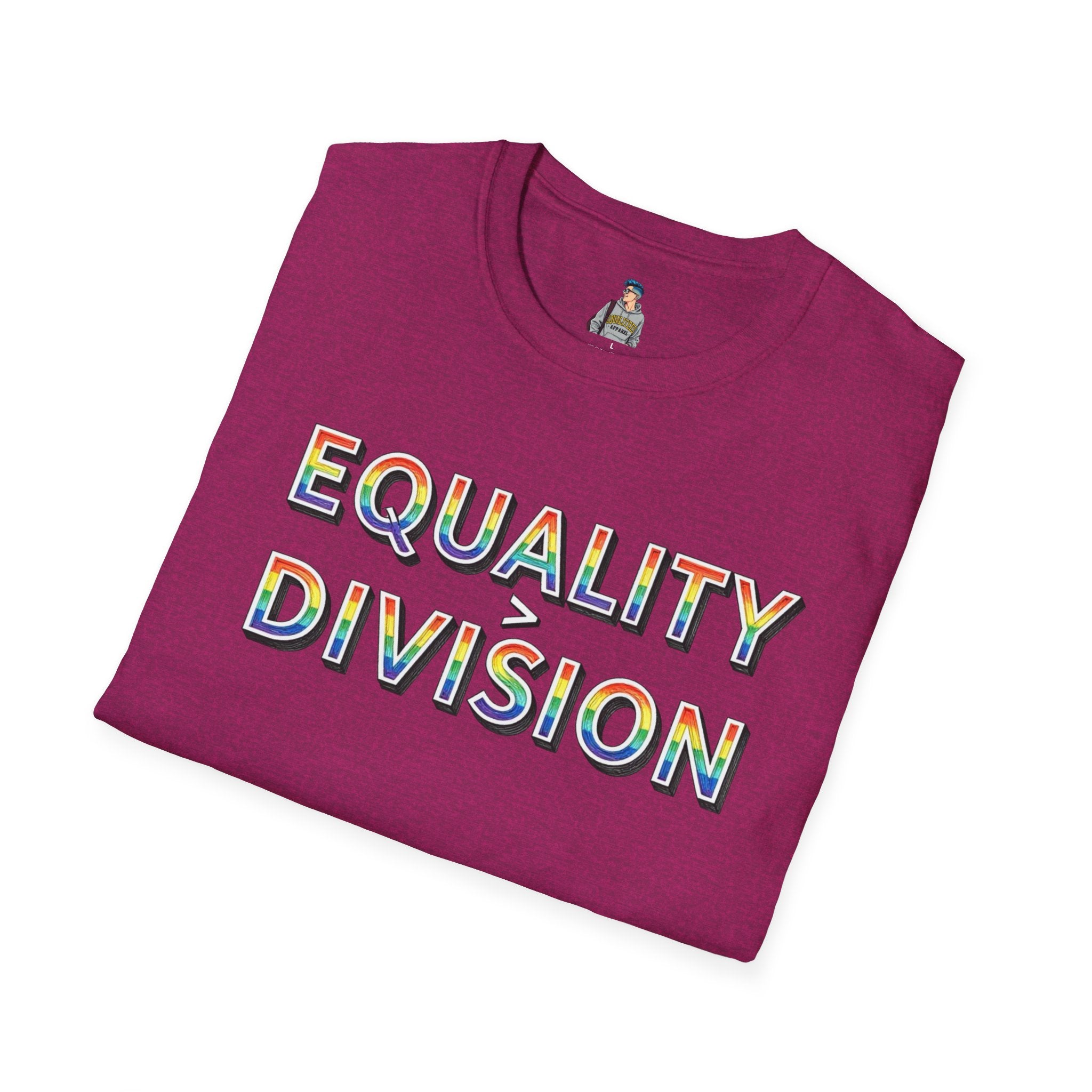 Equality is Greater Than Division T-Shirt — Rainbow Pride Graphic Tee
